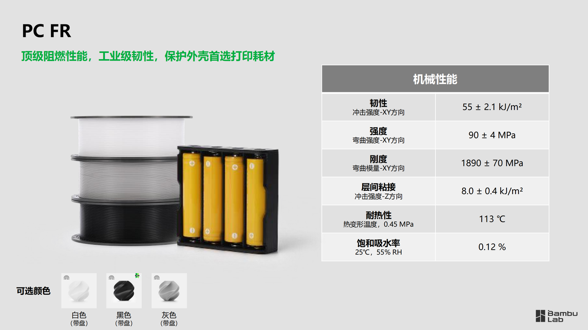 拓竹 性能耗材 技术参数（3）